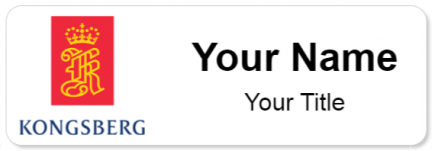 Custom name badges for Kongsberg Defence & Aerospace