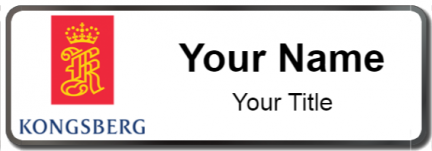 Custom name badges for Kongsberg Defence & Aerospace