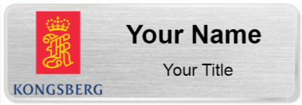 Custom name badges for Kongsberg Defence & Aerospace