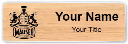 Custom name badges for Mauser