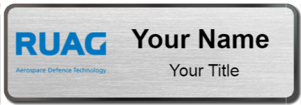 Custom name badges for RUAG Aerospace Defense Technology
