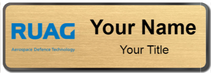 Custom name badges for RUAG Aerospace Defense Technology