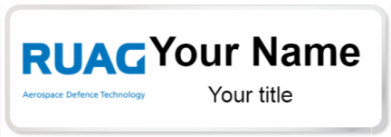 Custom name badges for RUAG Aerospace Defense Technology