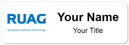 Custom name badges for RUAG Aerospace Defense Technology