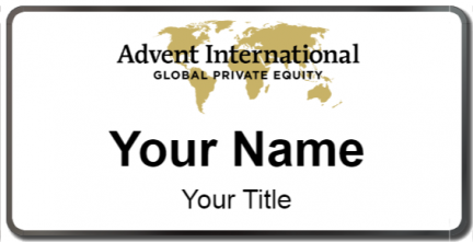 Custom name badges for Advent International