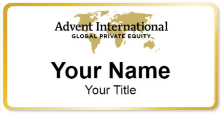Custom name badges for Advent International