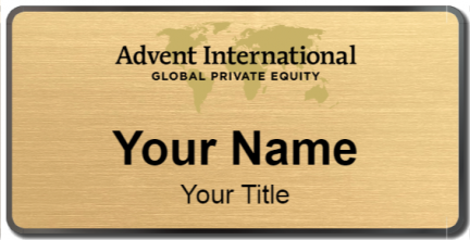 Custom name badges for Advent International