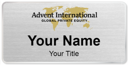 Custom name badges for Advent International