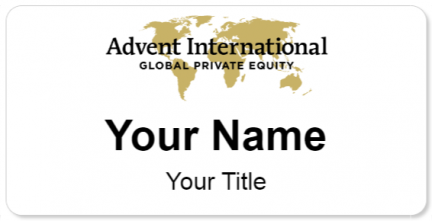 Custom name badges for Advent International
