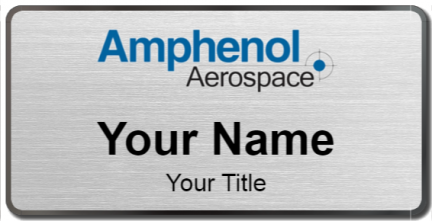 Custom name badges for Amphenol Aerospace