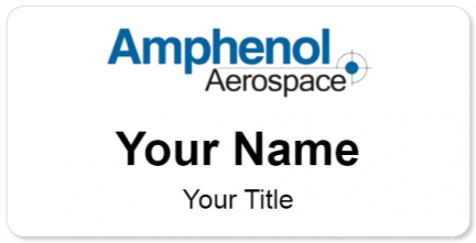 Custom name badges for Amphenol Aerospace