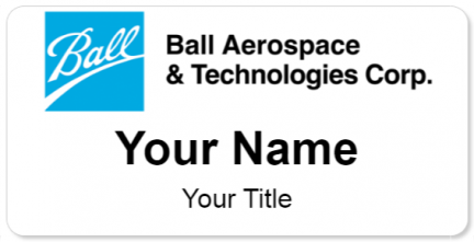 Custom name badges for Ball Aerospace Technologies