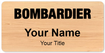Custom name badges for Bombardier