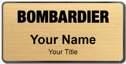Custom name badges for Bombardier