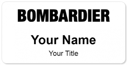 Custom name badges for Bombardier