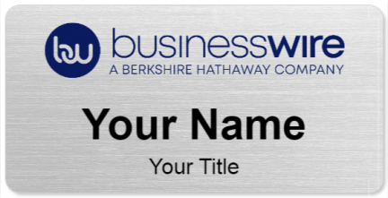 Custom name badges for Business Wire