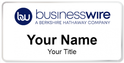 Custom name badges for Business Wire