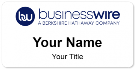 Custom name badges for Business Wire