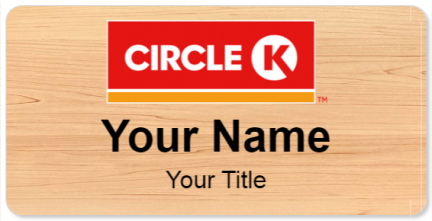 Custom name badges for Circle K 2016 Logo