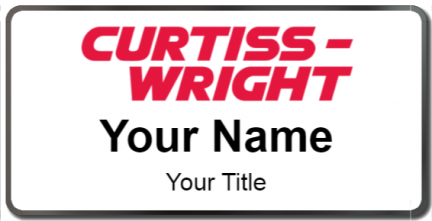 Custom name badges for Curtiss Wright
