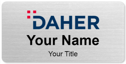 Custom name badges for Daher
