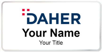 Custom name badges for Daher