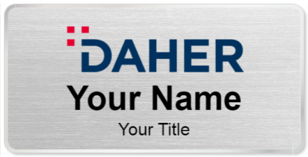 Custom name badges for Daher