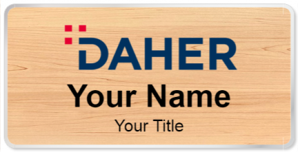 Custom name badges for Daher