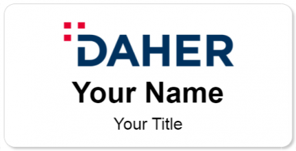 Custom name badges for Daher