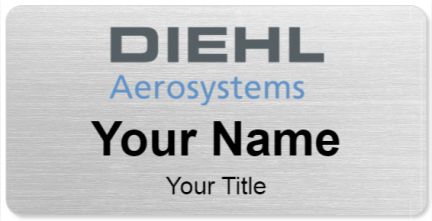 Custom name badges for Diehl Aerosystems