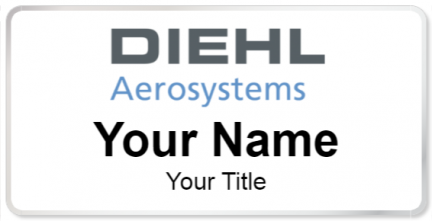 Custom name badges for Diehl Aerosystems