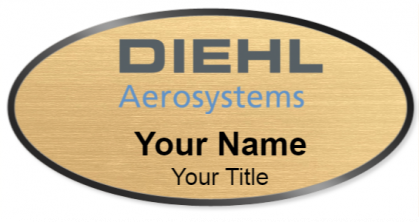 Custom name badges for Diehl Aerosystems