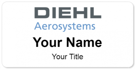 Custom name badges for Diehl Aerosystems