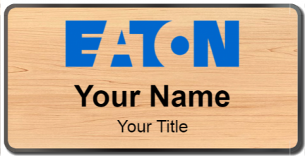 Custom name badges for Eaton Corporation