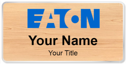 Custom name badges for Eaton Corporation