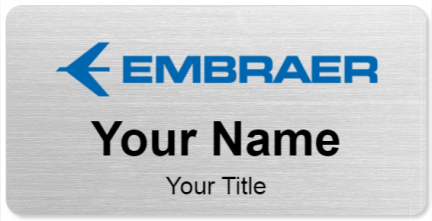 Custom name badges for Embraer