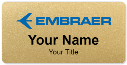 Custom name badges for Embraer