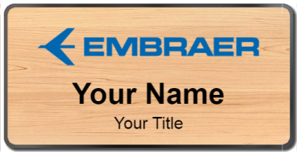 Custom name badges for Embraer