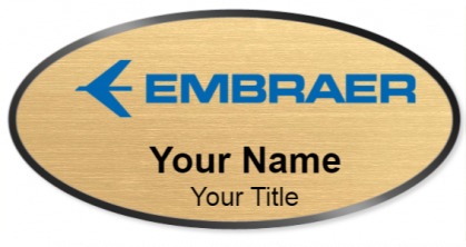 Custom name badges for Embraer
