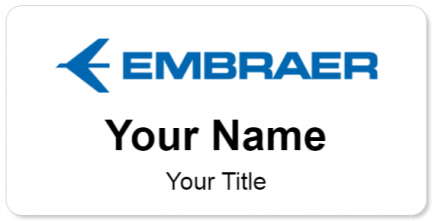 Custom name badges for Embraer
