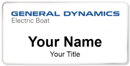 Custom name badges for General Dynamics Electric Boat