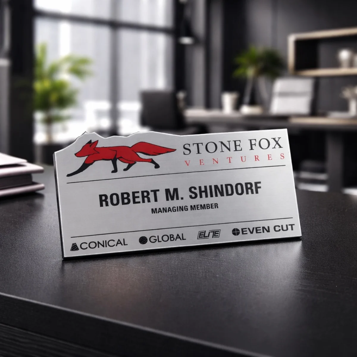 Custom name badge example