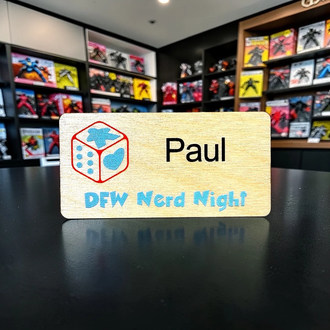 Custom name badge example