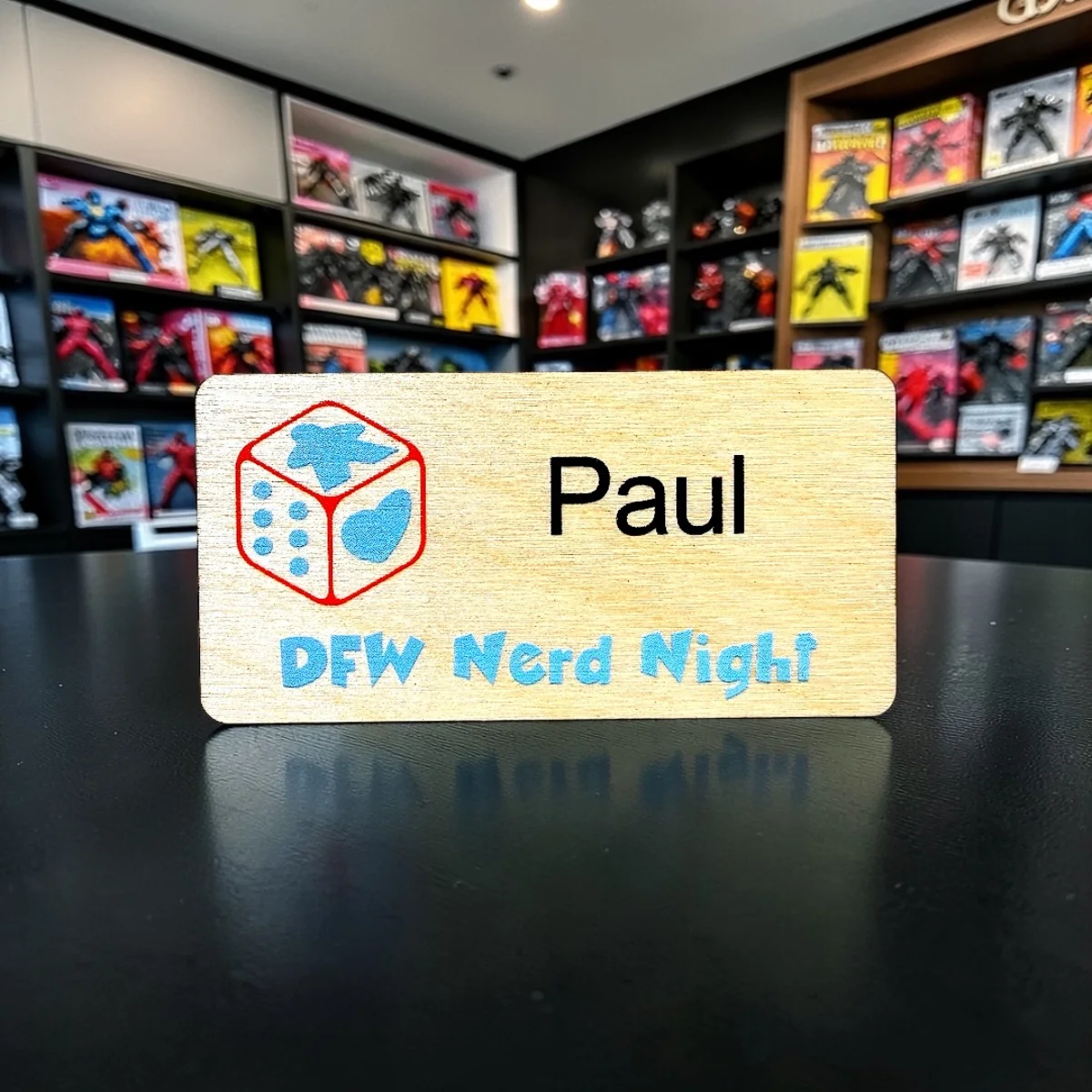 Full-color premium magnetic name badge for retail team